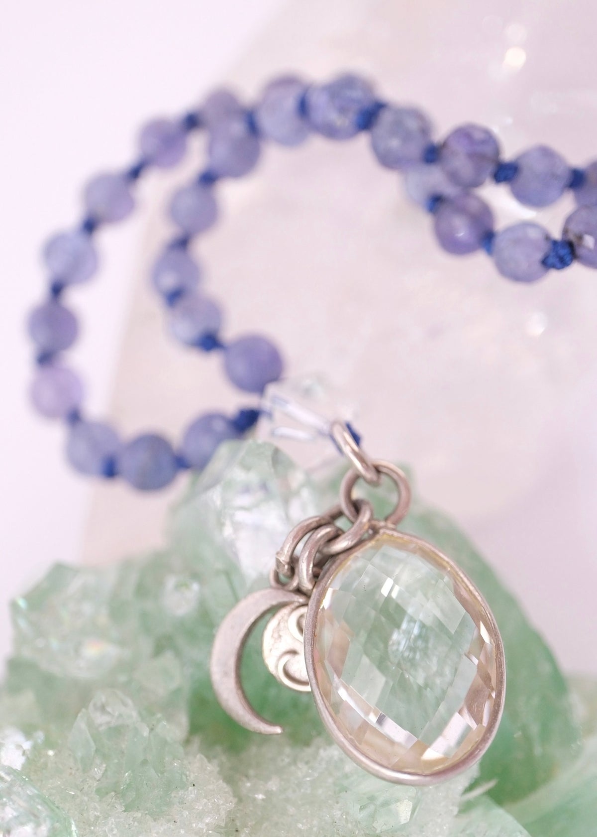 KASHI Awakened Mala | Tanzanite &amp; Himalayan Quartz | Shiva Consciousness