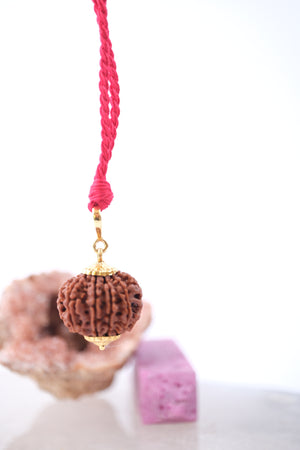 10 Mukhi 18k Gold Collectors Nepal Rudraksha Pendant | VISHNU Abundance & Victory