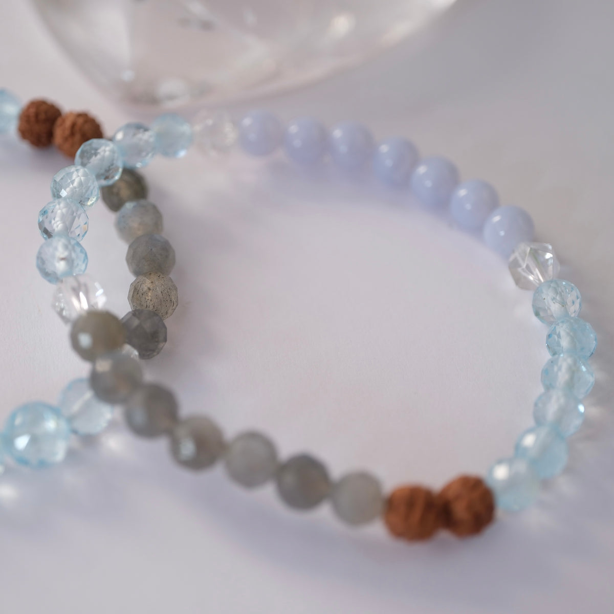 Vishuddhi Throat Chakra Bracelet | Topaz, Blue Lace, Labradorite