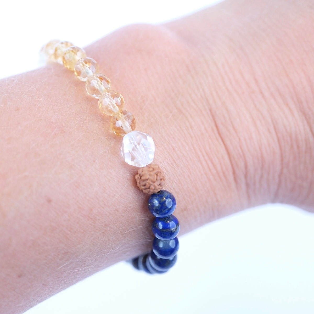 NILKANTH MAHADEV | Citrine, Lapis Lazuli bracelet