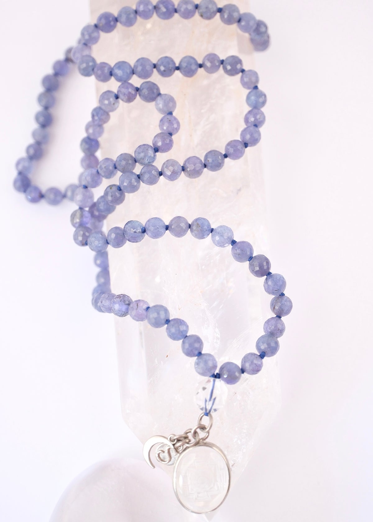 KASHI Awakened Mala | Tanzanite &amp; Himalayan Quartz | Shiva Consciousness