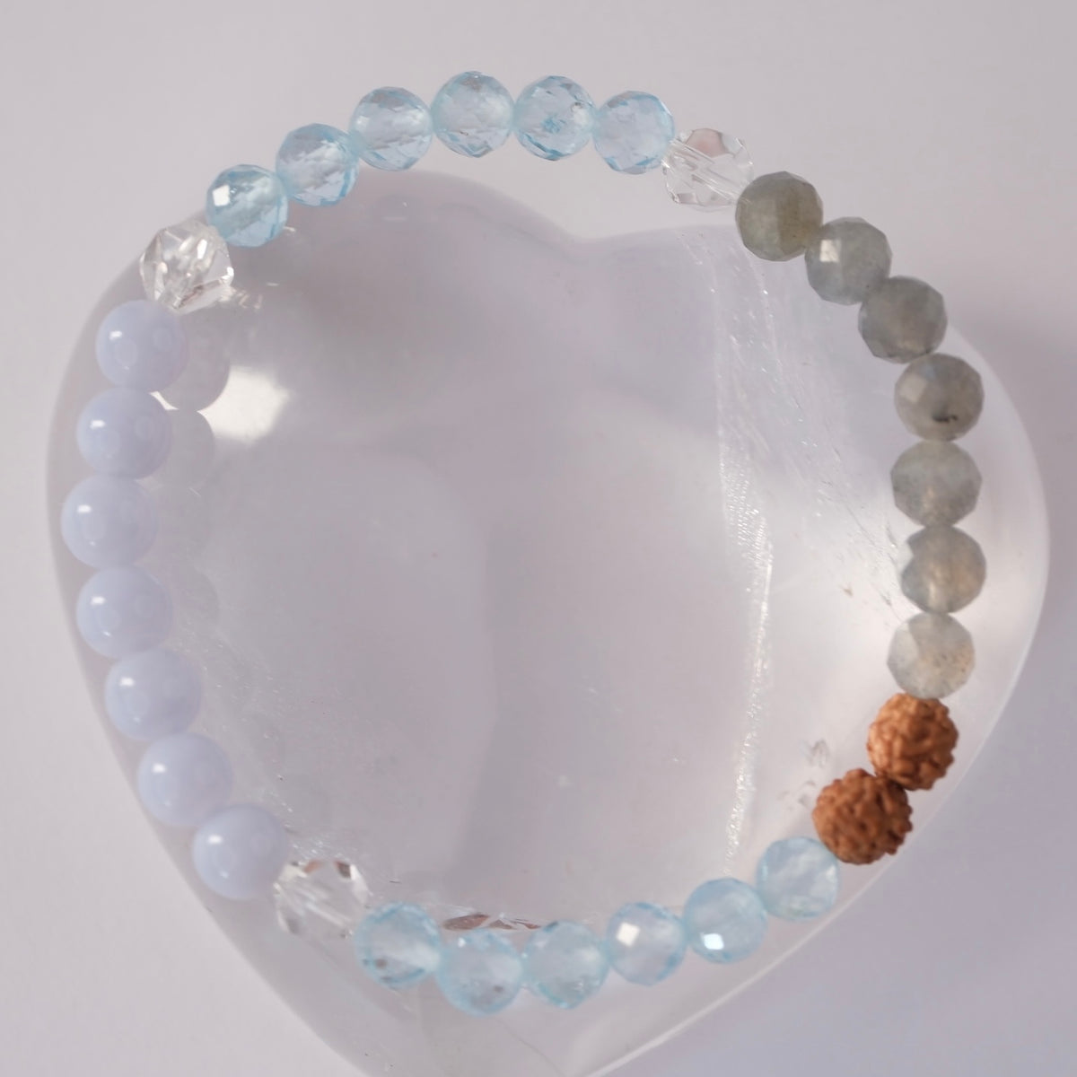 Vishuddhi Throat Chakra Bracelet | Topaz, Blue Lace, Labradorite