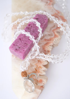 WHITE LIGHT MALA | Herkimer, Himalayan Quartz