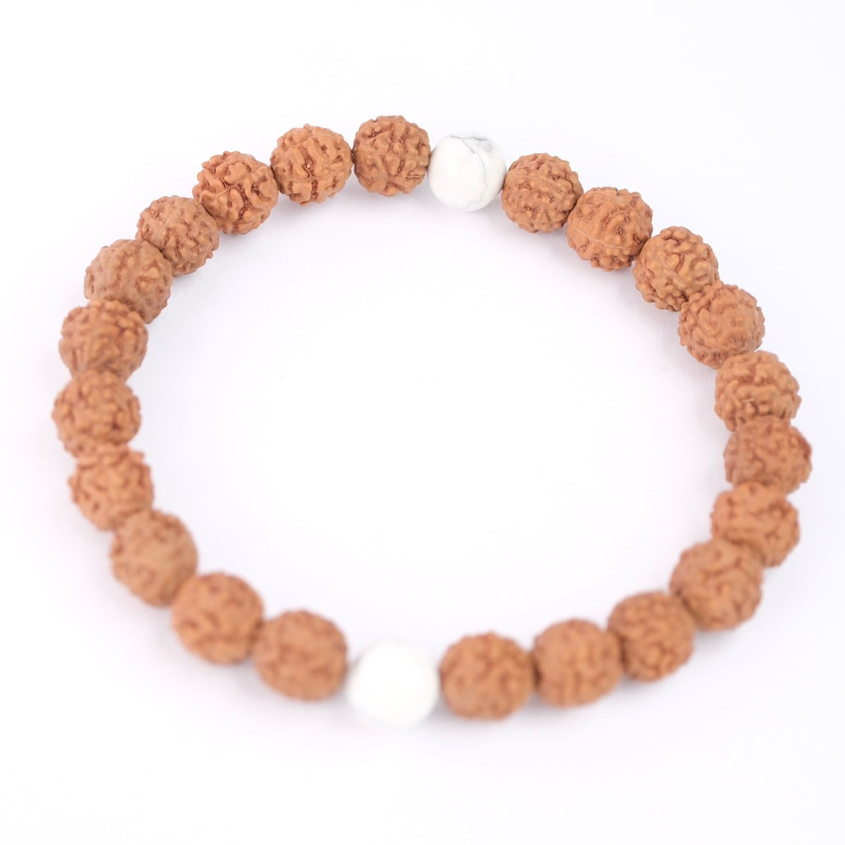 SHANTI Men’s Bracelet ‘Peace’ | Howlite, Rudraksha