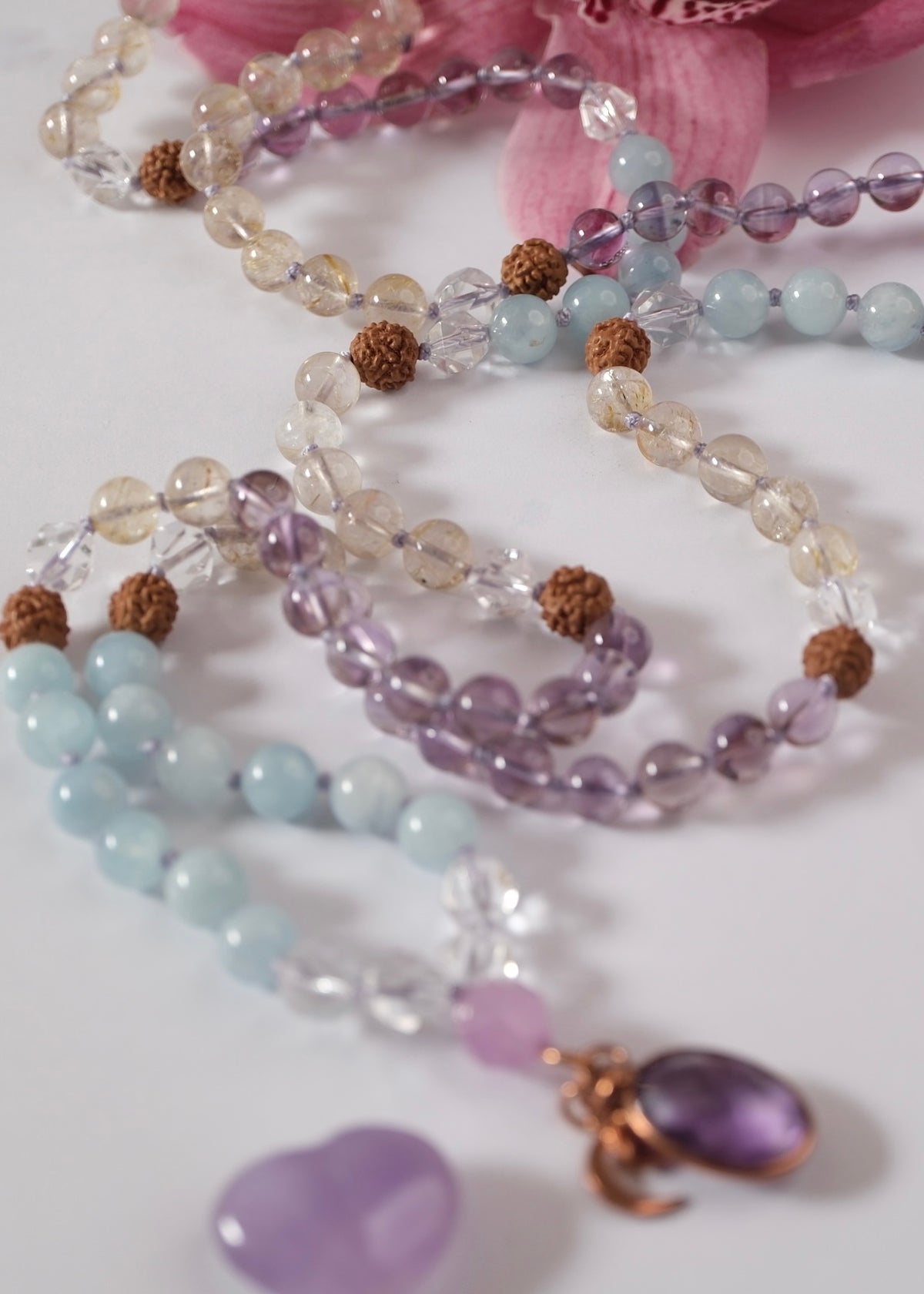 &#39;I AM&#39; St Germain &amp; the Violet Flame Mala for Spiritual Radiance