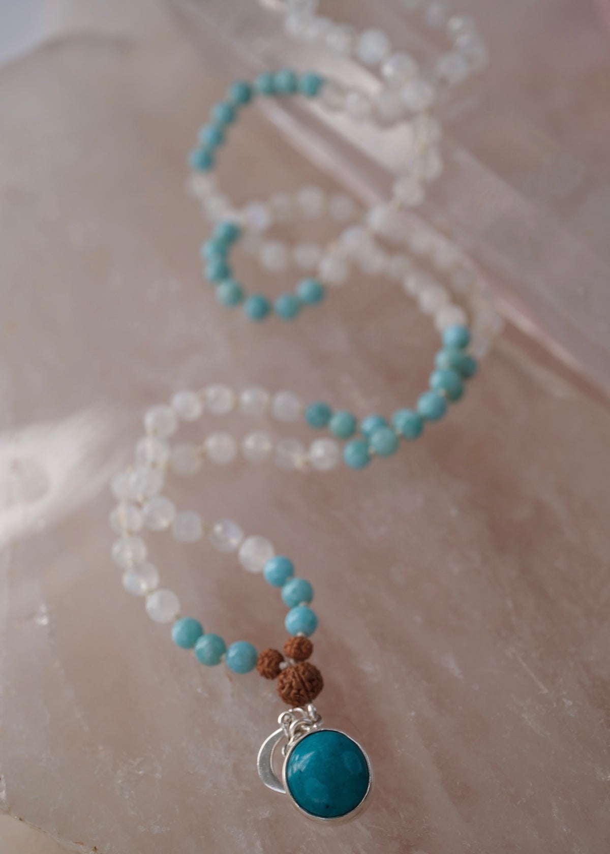 ATLANTIAN MALA | Larimar, Turquoise, Moonstone