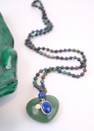 ROHANA Healing to Wholeness | Chrysocolla, Lapis Lazuli Mala