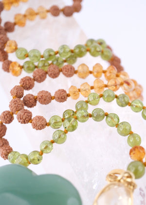CELESTIAL ABUNDANCE Through Love | Peridot, Citrine, Rudraksha