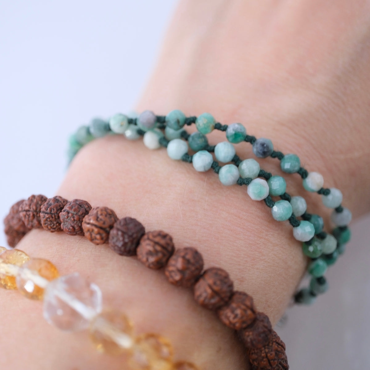 Beloved | Emerald wrap bracelet