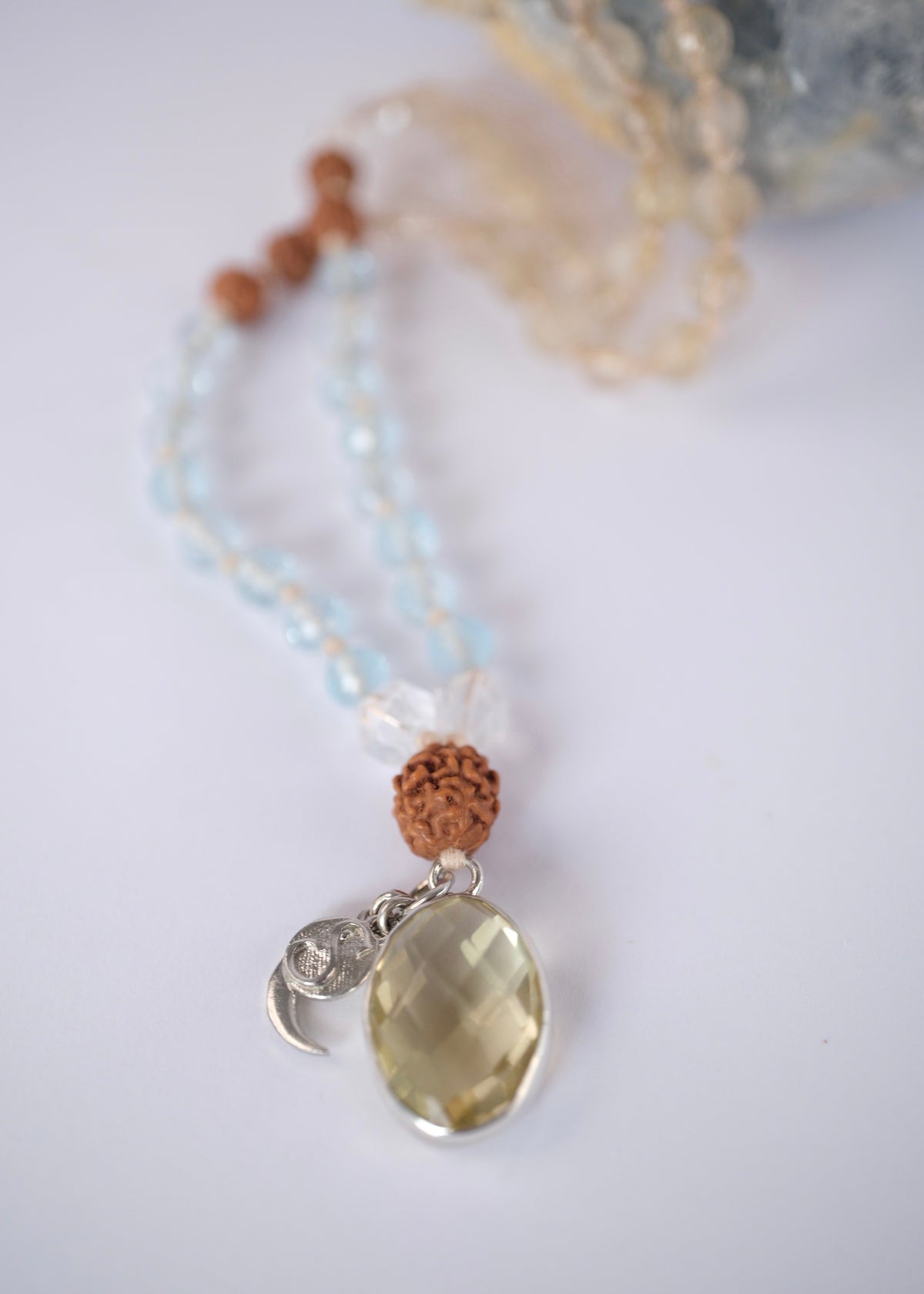 Lemon Quartz Pendant close up