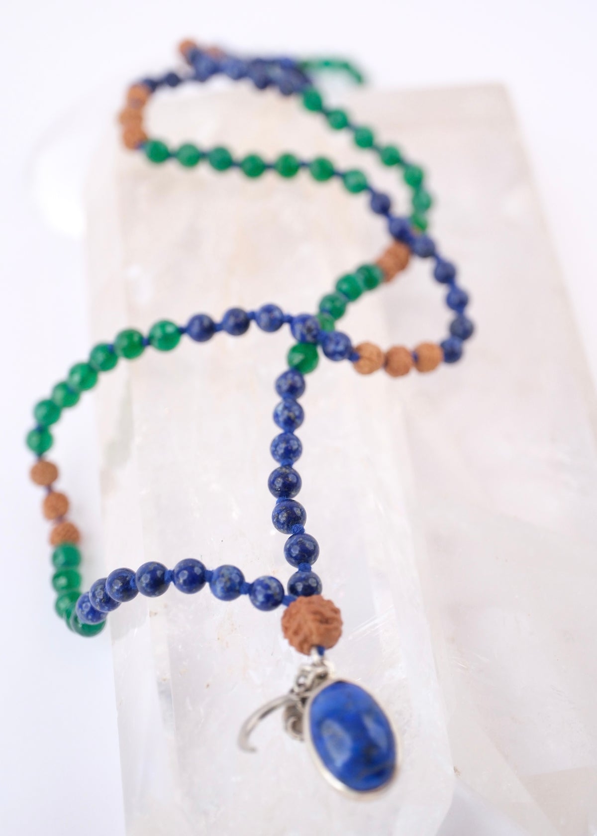 EMPATH Wisdom Walks Alone | Lapis Lazuli, Green Onyx, Rudraksha