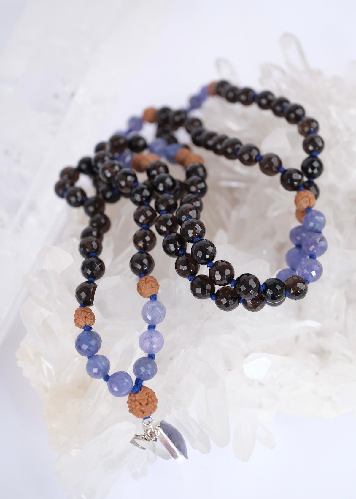MAHADEV & the Third eye Mala | Tanzanite, Smoky Quartz & Rudraksha Mala