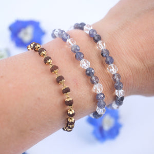 SHAMAN'S Light wrap bracelet | Iolite, Herkimer, Sterling Silver