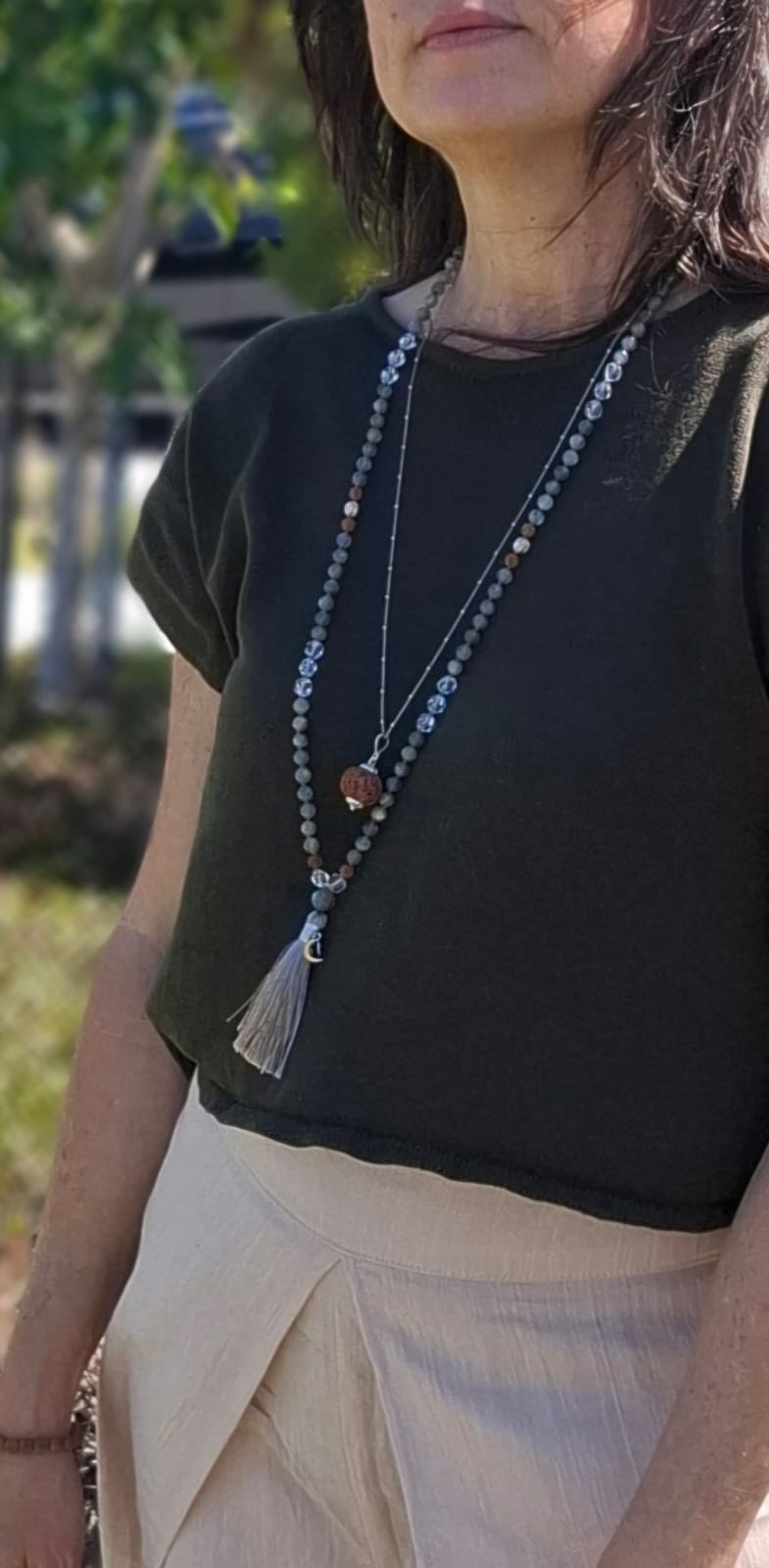 STAR SEED Mala | Labradorite, Herkimer, Silver, Rudraksha | Made for Visionaries