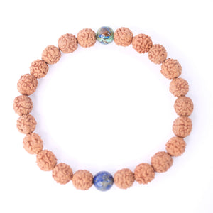 GROUNDED Men’s Bracelet ‘Awakening’ | Lapis Lazuli, Rudraksha