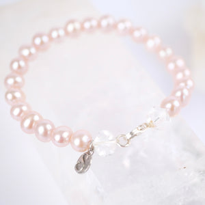 GRACE | Natural Pink Akoya Pearl Bracelet