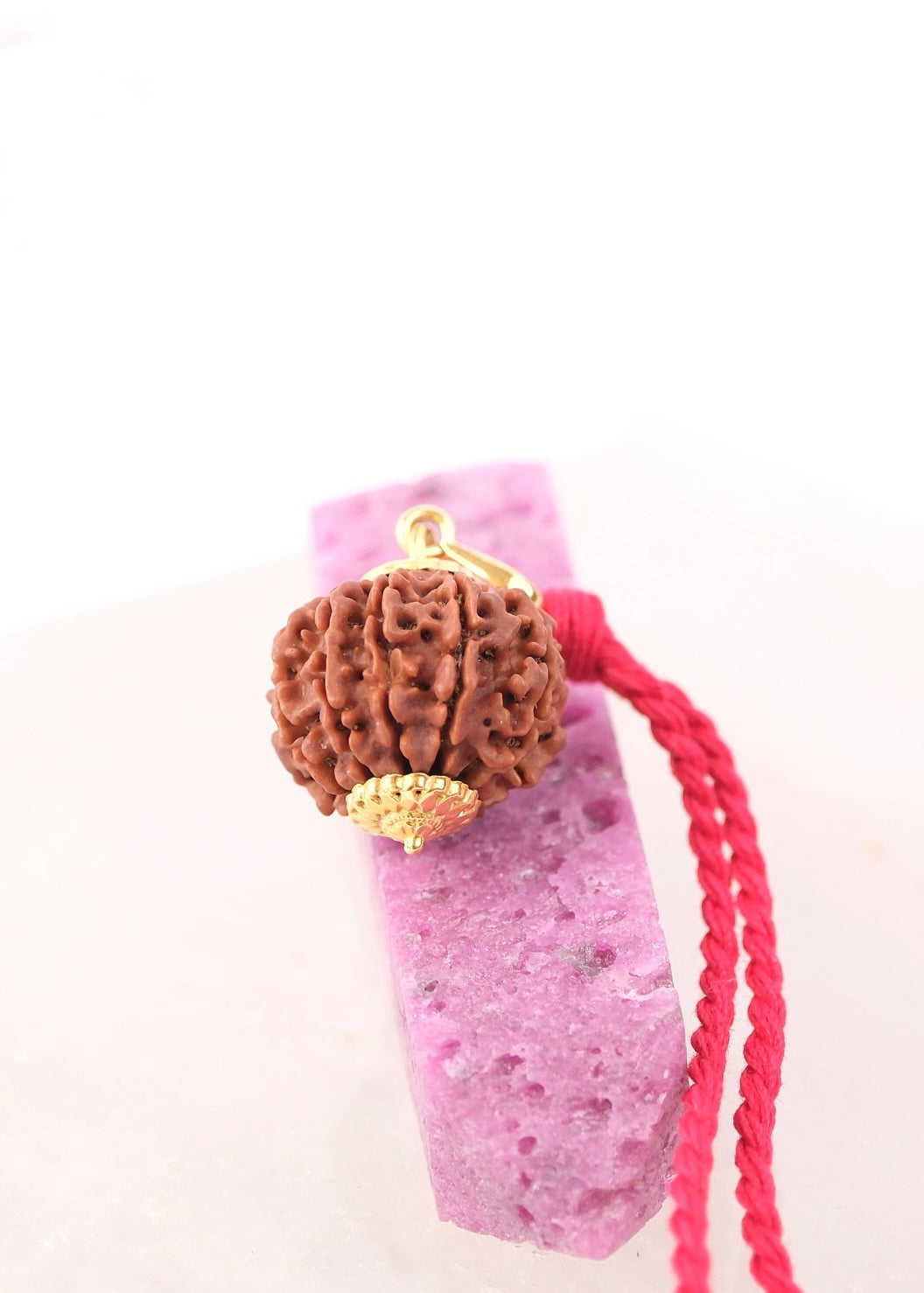 10 Mukhi 18k Gold Collectors Nepal Rudraksha Pendant | VISHNU Abundance & Victory