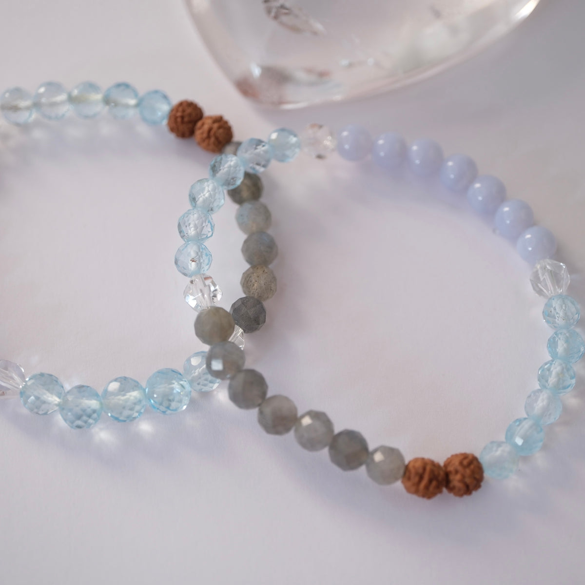 Vishuddhi Throat Chakra Bracelet | Topaz, Blue Lace, Labradorite