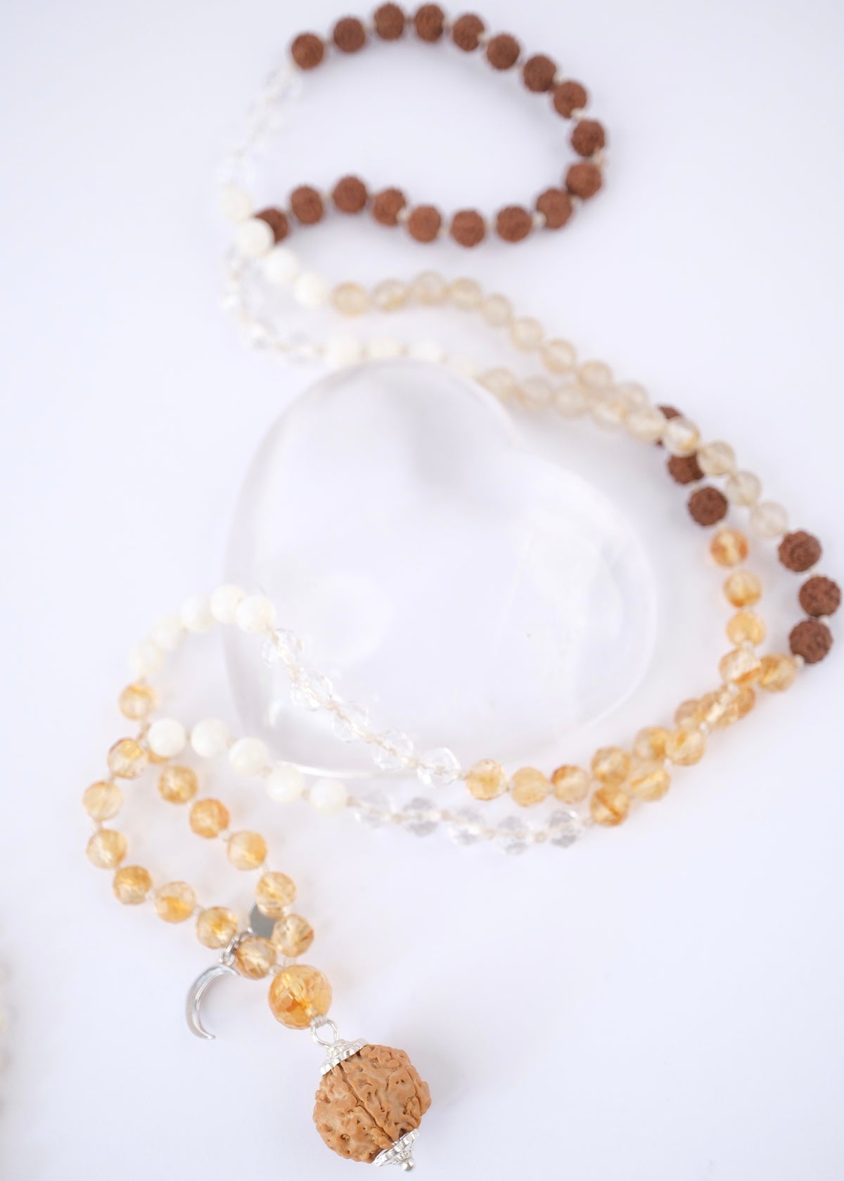 PRAJNA Saraswati Wisdom Mala for Harmony and Creativity | Nepal Rudraksha pendant