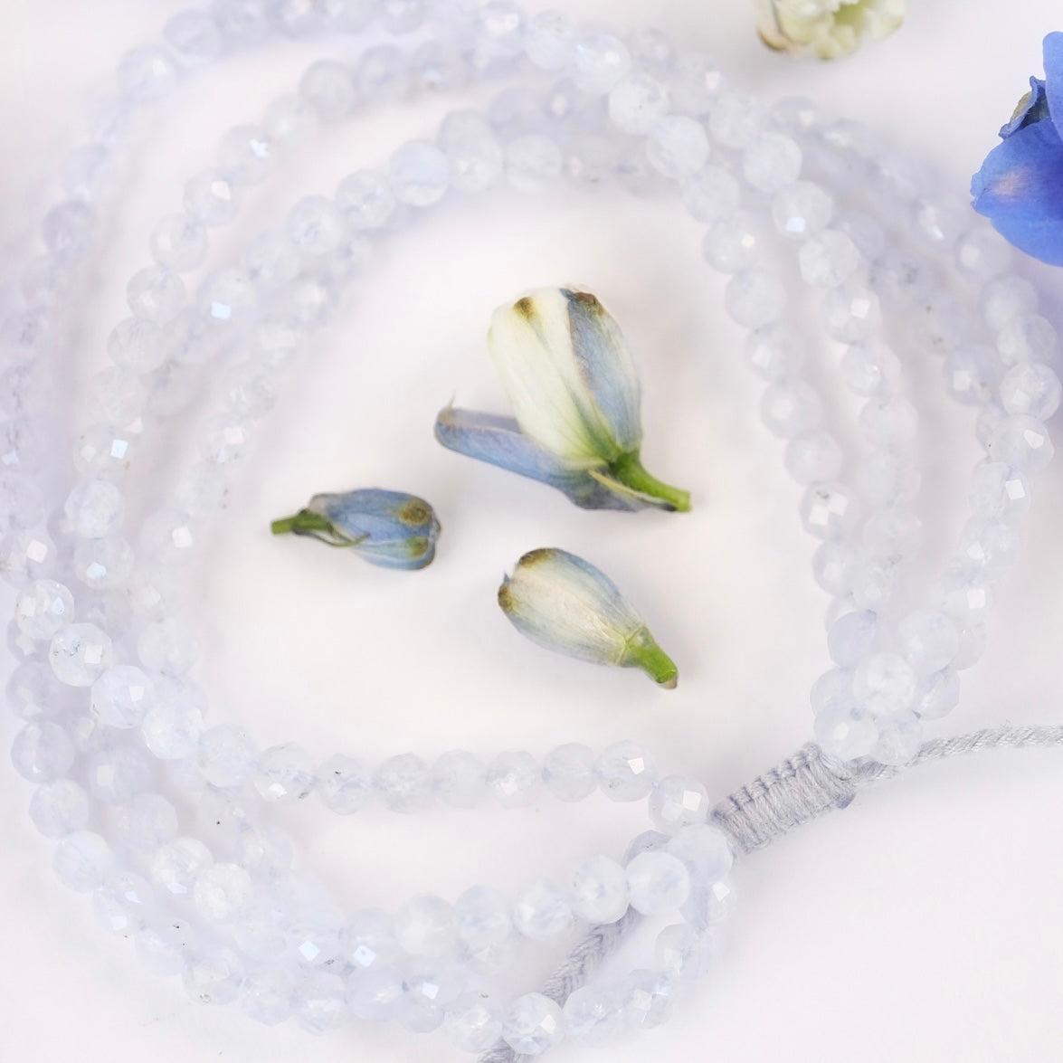 NANDINI Bracelet | faceted Aquamarine stack