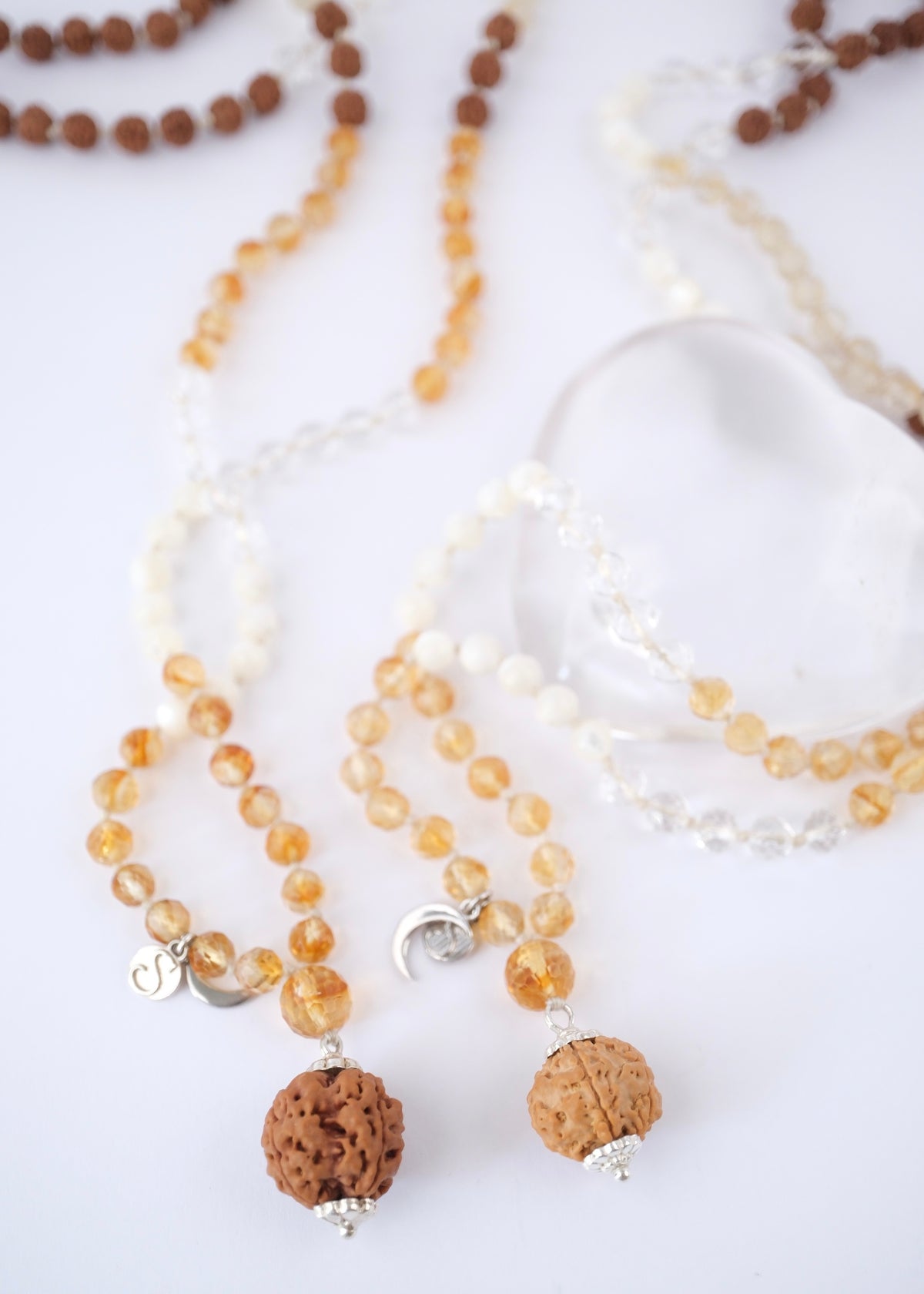 PRAJNA Saraswati Wisdom Mala for Harmony and Creativity | Nepal Rudraksha pendant