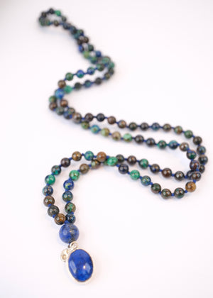ROHANA Healing to Wholeness | Chrysocolla, Lapis Lazuli Mala