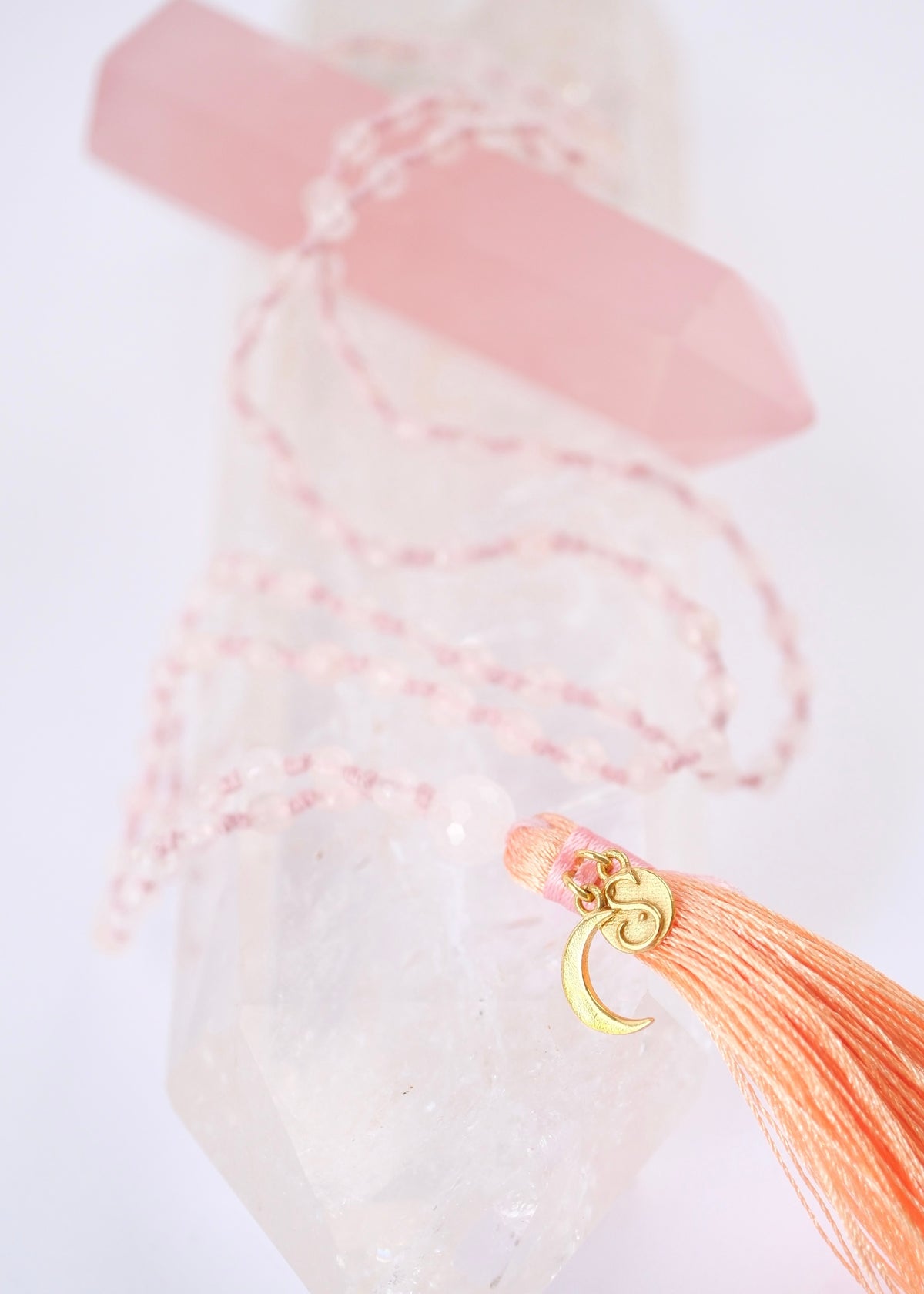 LOVING VIBRATIONS Mala | Finest Madagascan Pure Rose Quartz