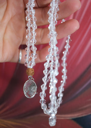 WHITE LIGHT MALA | Herkimer, Himalayan Quartz