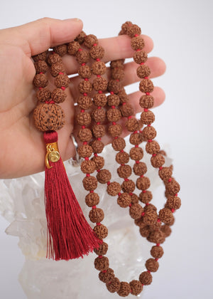 TEMPLE Collection: MAHADEV | NEPAL 5 Mukhi Guru bead, large 10mm premium Rudraksha Mala