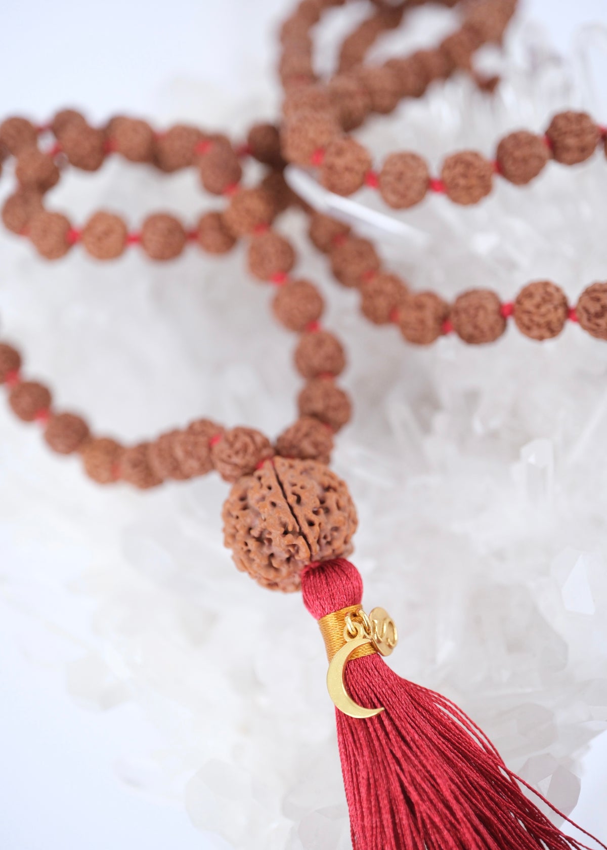TEMPLE Collection: MAHADEV | NEPAL 5 Mukhi Guru bead, large 10mm premium Rudraksha Mala