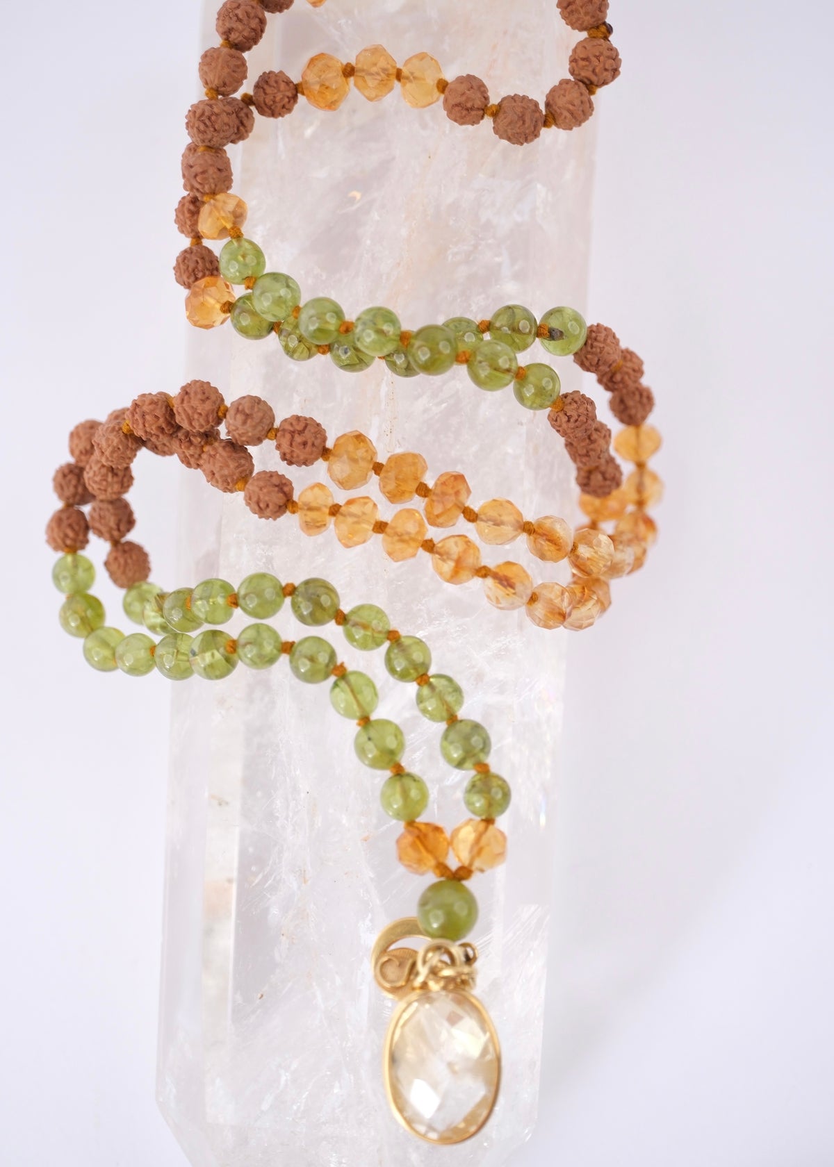 CELESTIAL ABUNDANCE Through Love | Peridot, Citrine, Rudraksha
