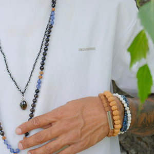 TEMPLE Collection: Riddhi Siddhi GANAPATI | Finest Indonesian 8 Mukhi Rudraksha Bracelet