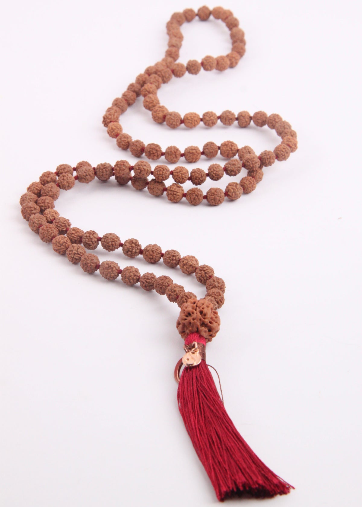 ADI Original Trinity Mala | Large Rudraksha with 3 Mukhi Guru bead. Meditation Mala