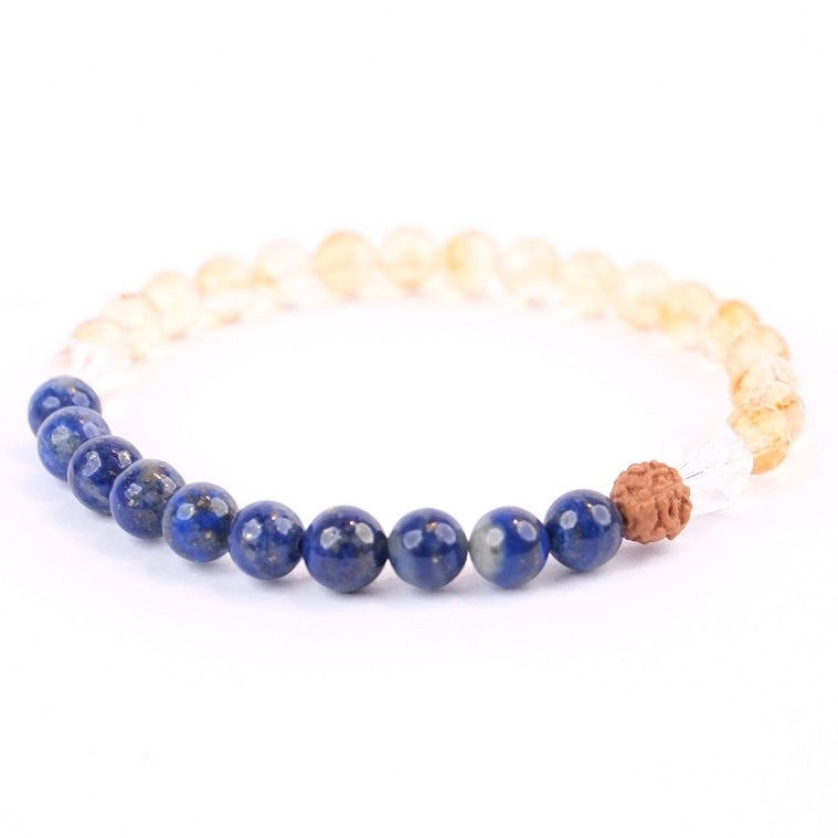 NILKANTH MAHADEV | Citrine, Lapis Lazuli bracelet