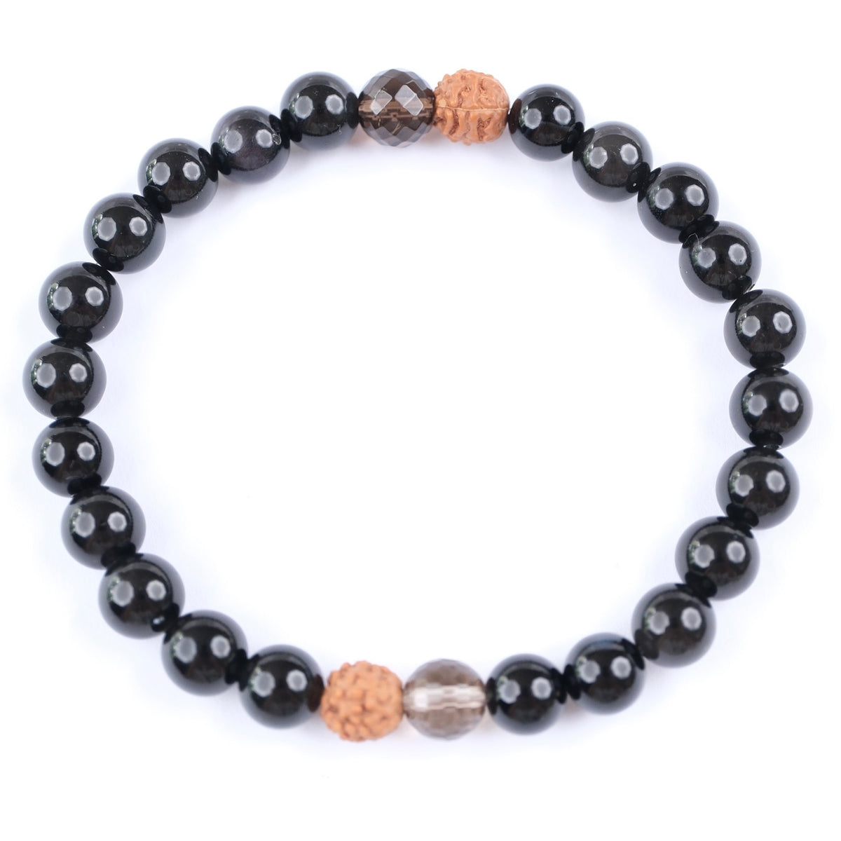 INNER AWAKENING |, Obsidian, Smoky Quartz, Rudraksha