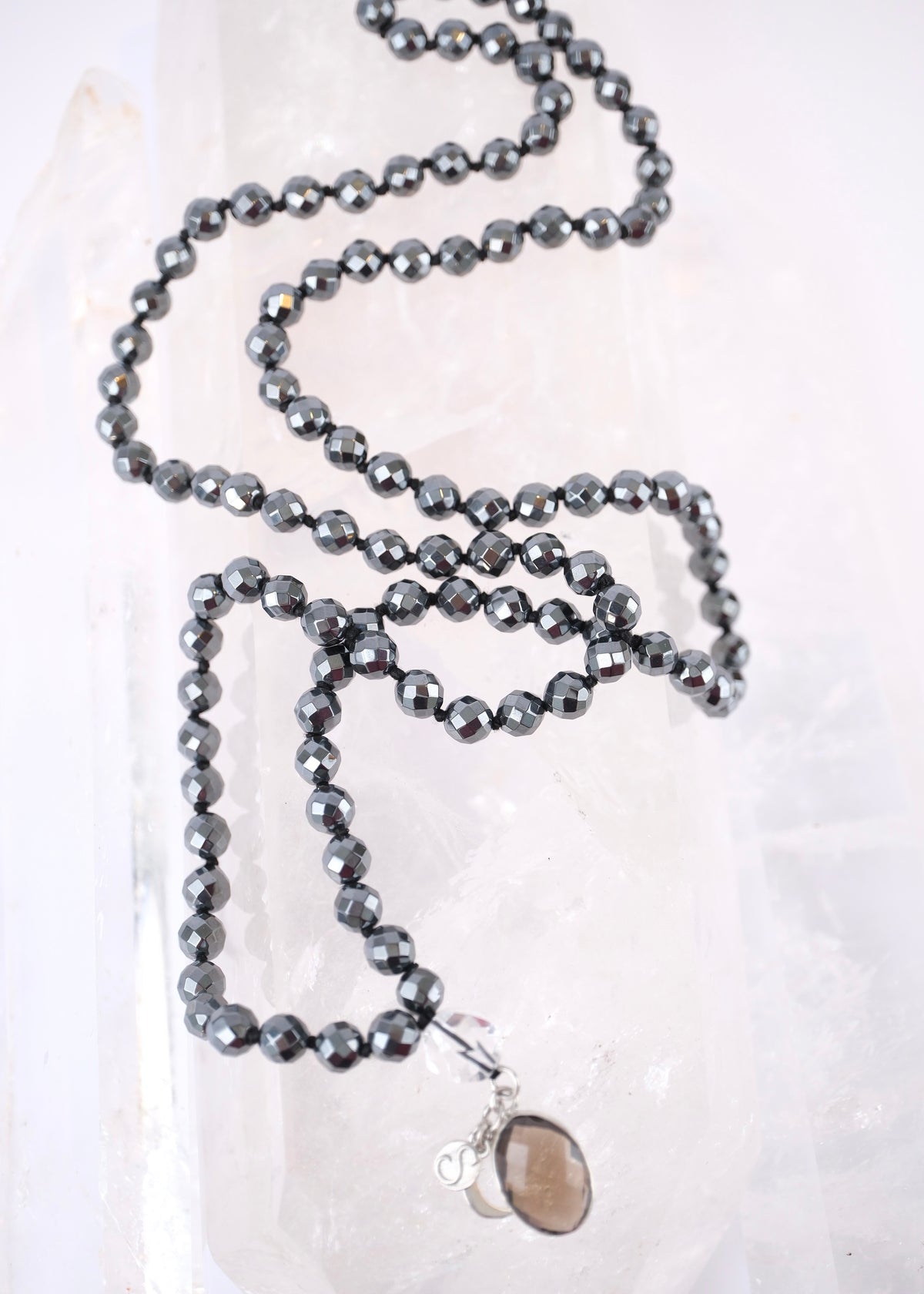 BHISHMA JI Great Knowledge Mala | Hematite & Smoky Quartz