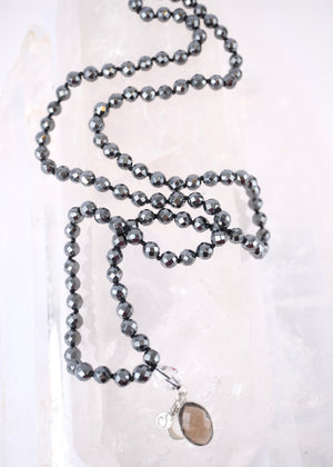 BHISHMA JI Great Knowledge Mala | Hematite & Smoky Quartz