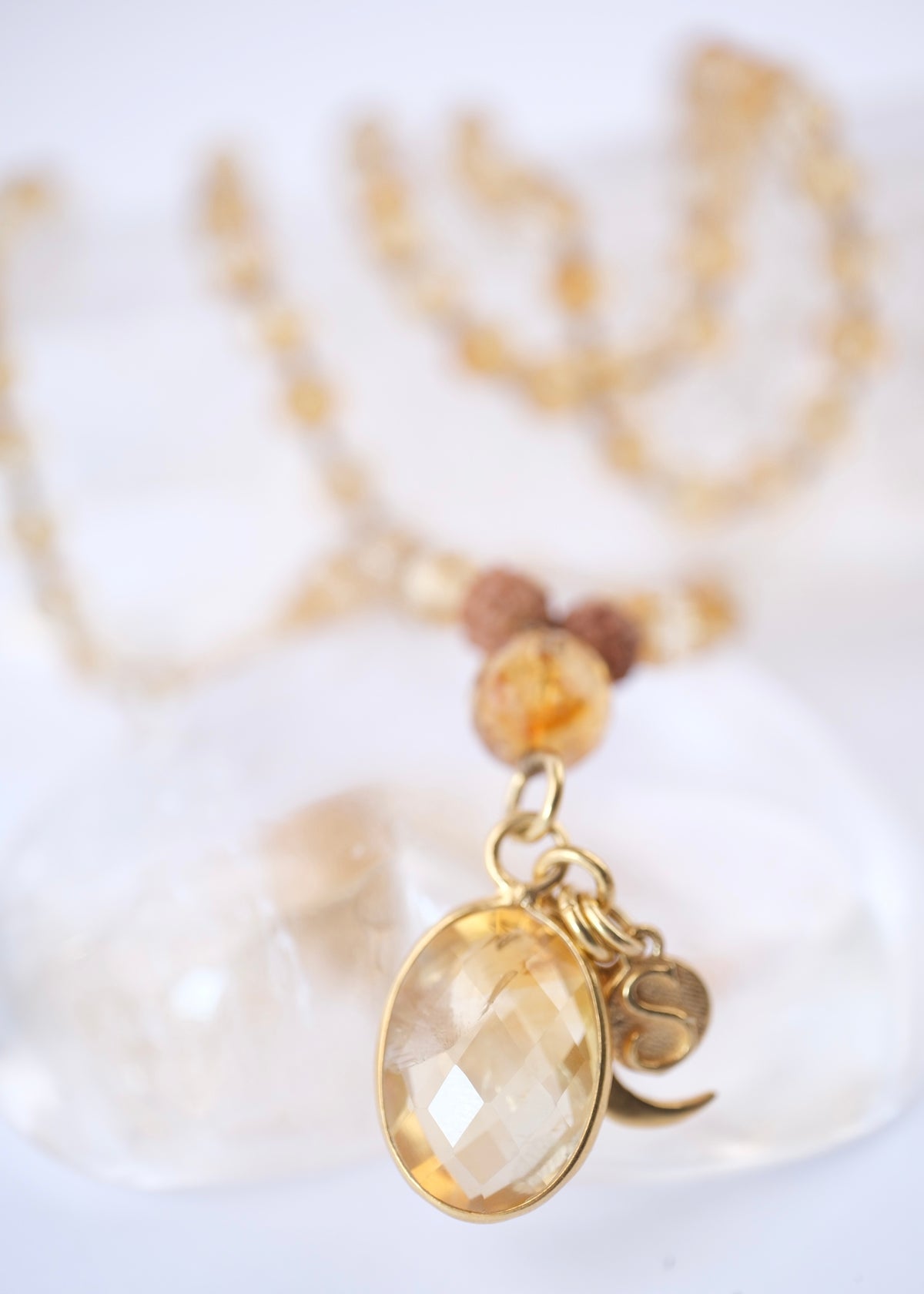 JUPITER Mala | Faceted Citrine | Crown Chakra