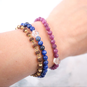 MOKSHA Expand & Empower | Lapis Lazuli, Herkimer bracelet