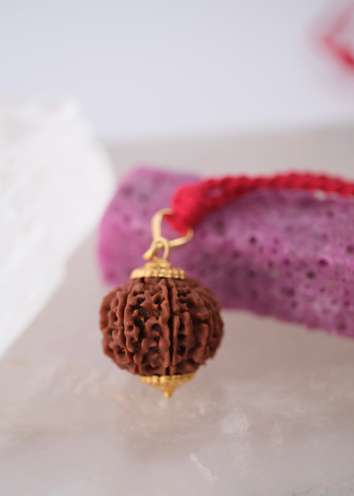 10 Mukhi 18k Gold Collectors Nepal Rudraksha Pendant | VISHNU Abundance & Victory