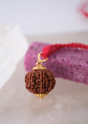 10 Mukhi 18k Gold Collectors Nepal Rudraksha Pendant | VISHNU Abundance & Victory