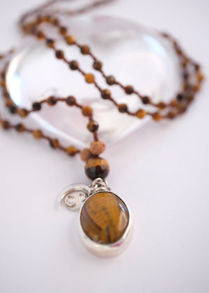 Tigers Eye Pendant in Silver
