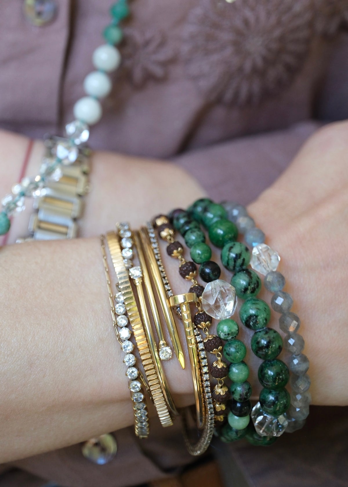 MAGIC Bracelet | Anyolite and Herkimer