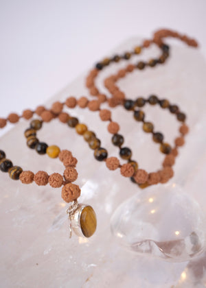KETU Mala | Tigers Eye & Rudraksha