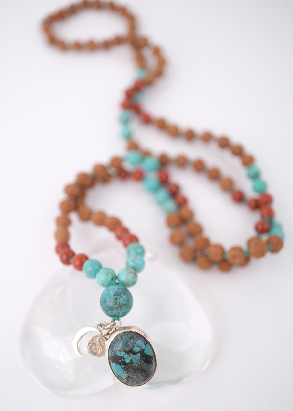 The TRIBAL Mala | Elders and Keepers of the Faith | Persian Turquoise, Red Jasper, Rudraksha