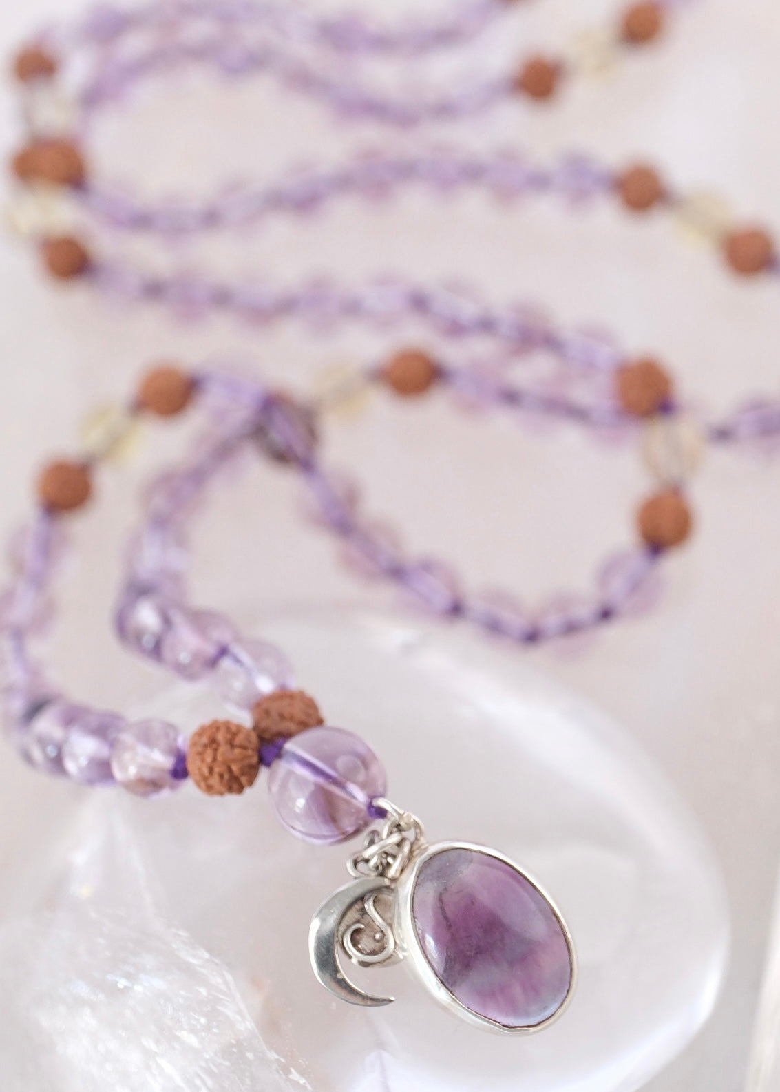 PURE LIGHT ENERGY | Ametrine &amp; Fluorite Mala