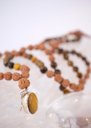 KETU Mala | Tigers Eye & Rudraksha