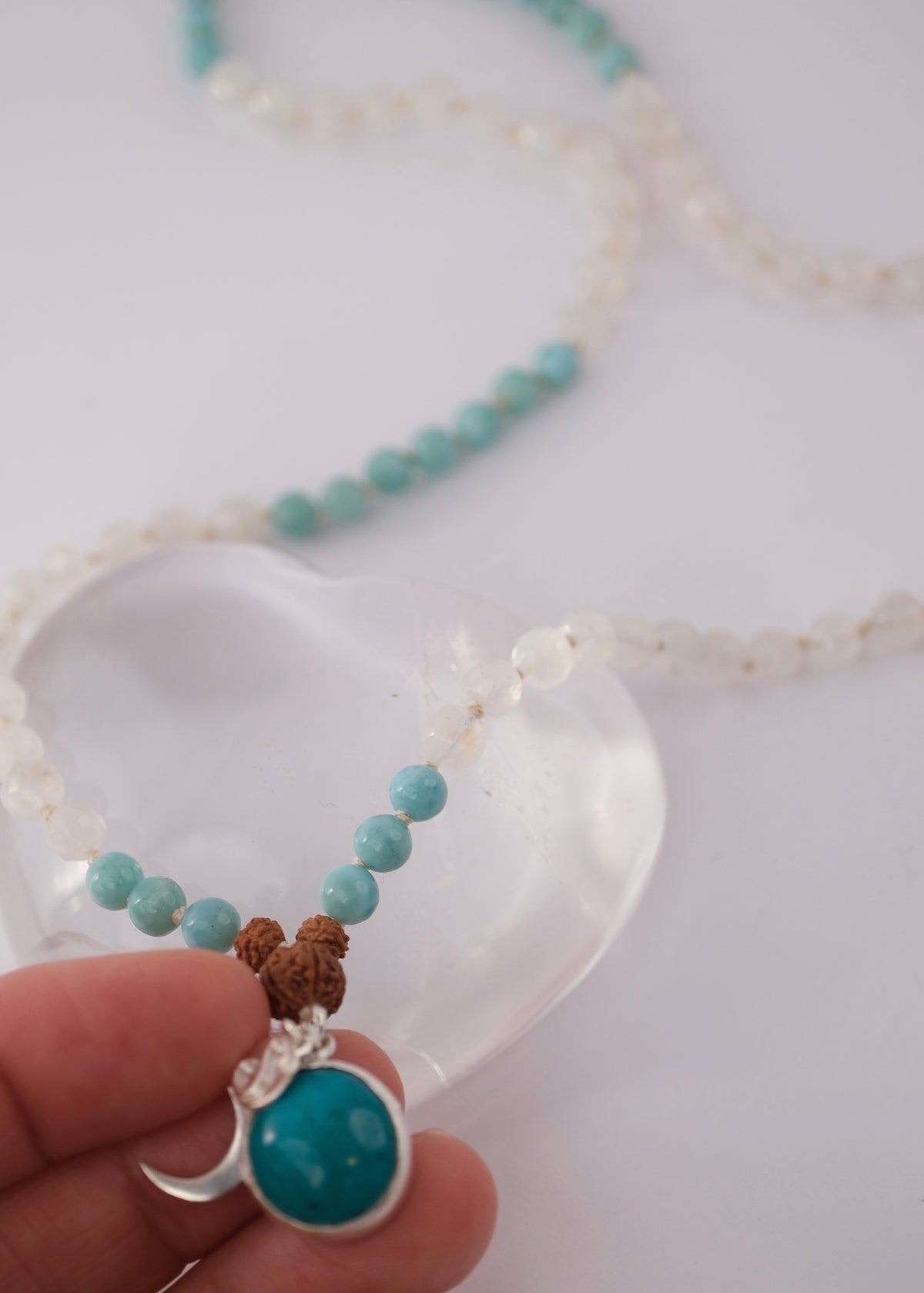 ATLANTIAN MALA | Larimar, Turquoise, Moonstone