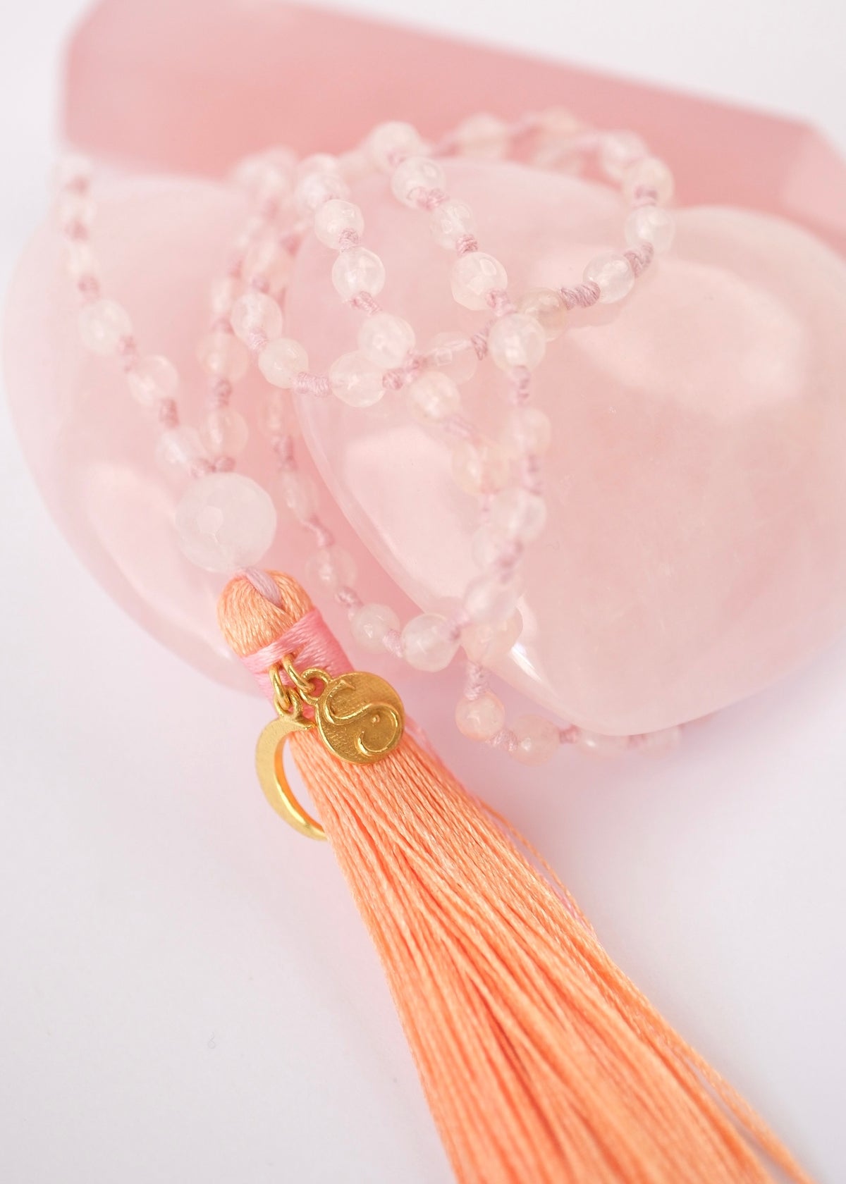 LOVING VIBRATIONS Mala | Finest Madagascan Pure Rose Quartz
