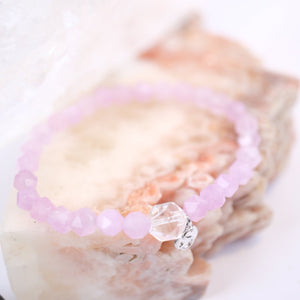 ETHEREAL Violet Flame | Amethyst Herkimer Bracelet